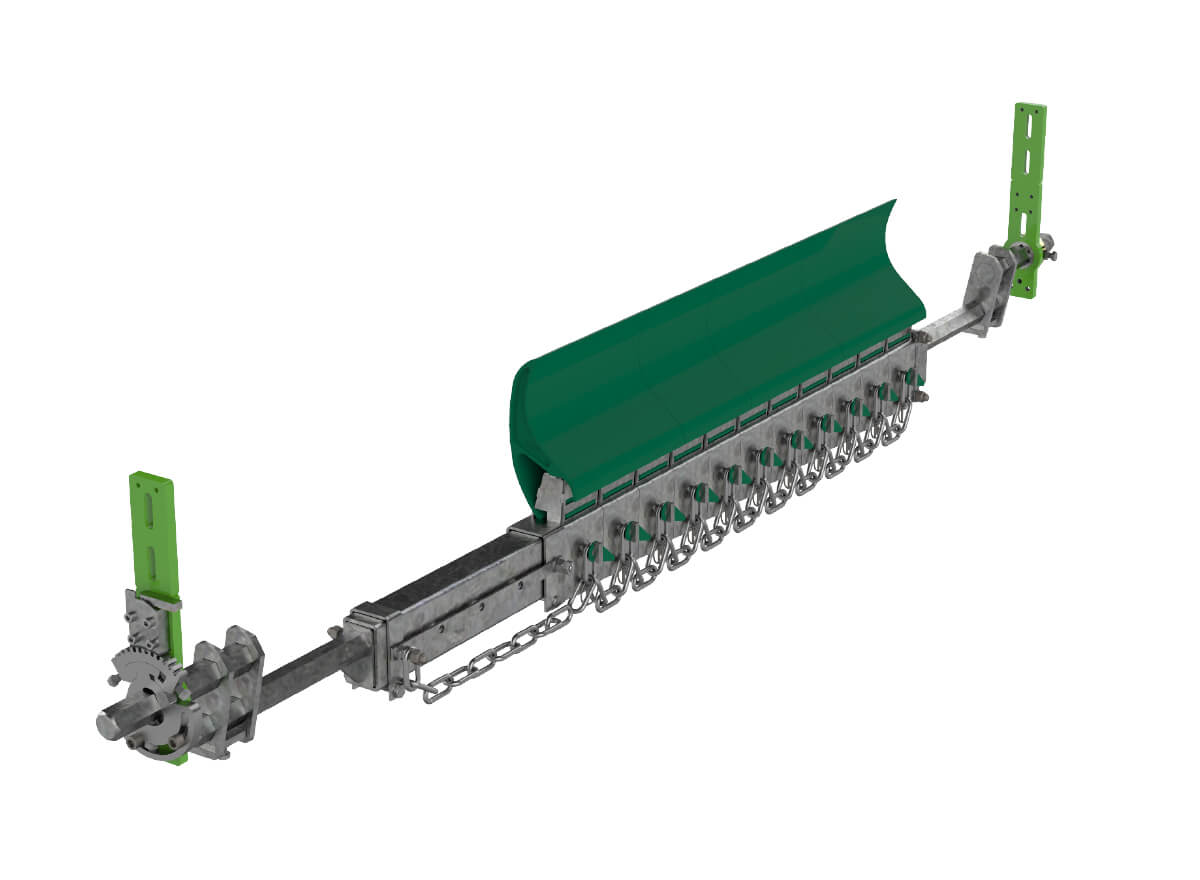 Belt Cleaner - STARCLEAN® Conveyor Belt Cleaner for efficient Belt Cleaning - Primary Belt Scrapers series 860 RS with raster tensioning device